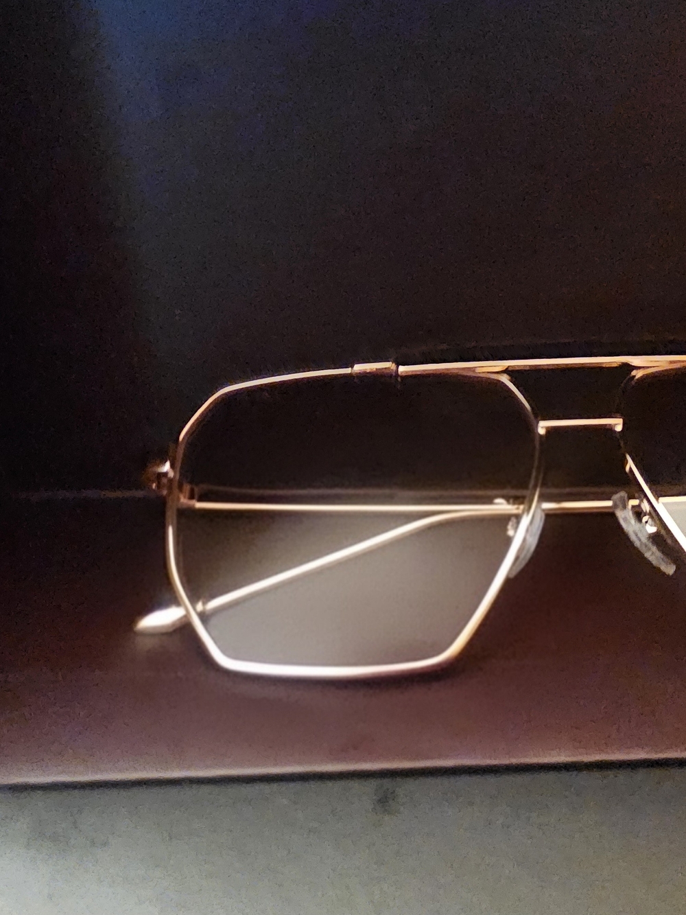 12-PM Studios - London Rose Gold Metal Aviator Sunglasses - Unisex